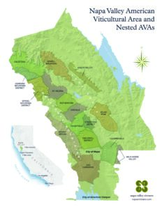Napa Valley AVA map