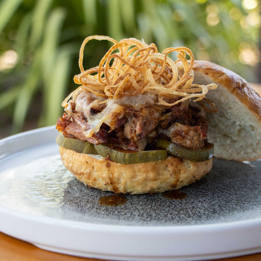 Pulled Pork Sandwich with North Carolina Barbecue Sauce