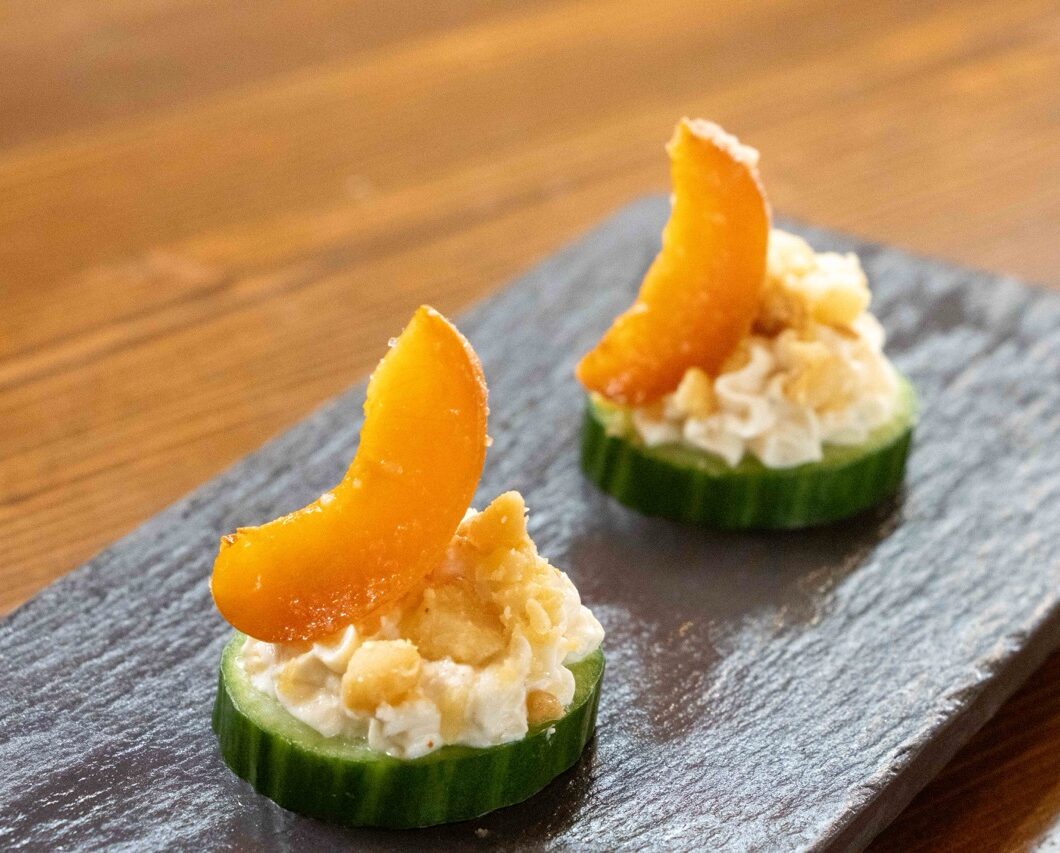 Poached Apricot with Whipped Fromage